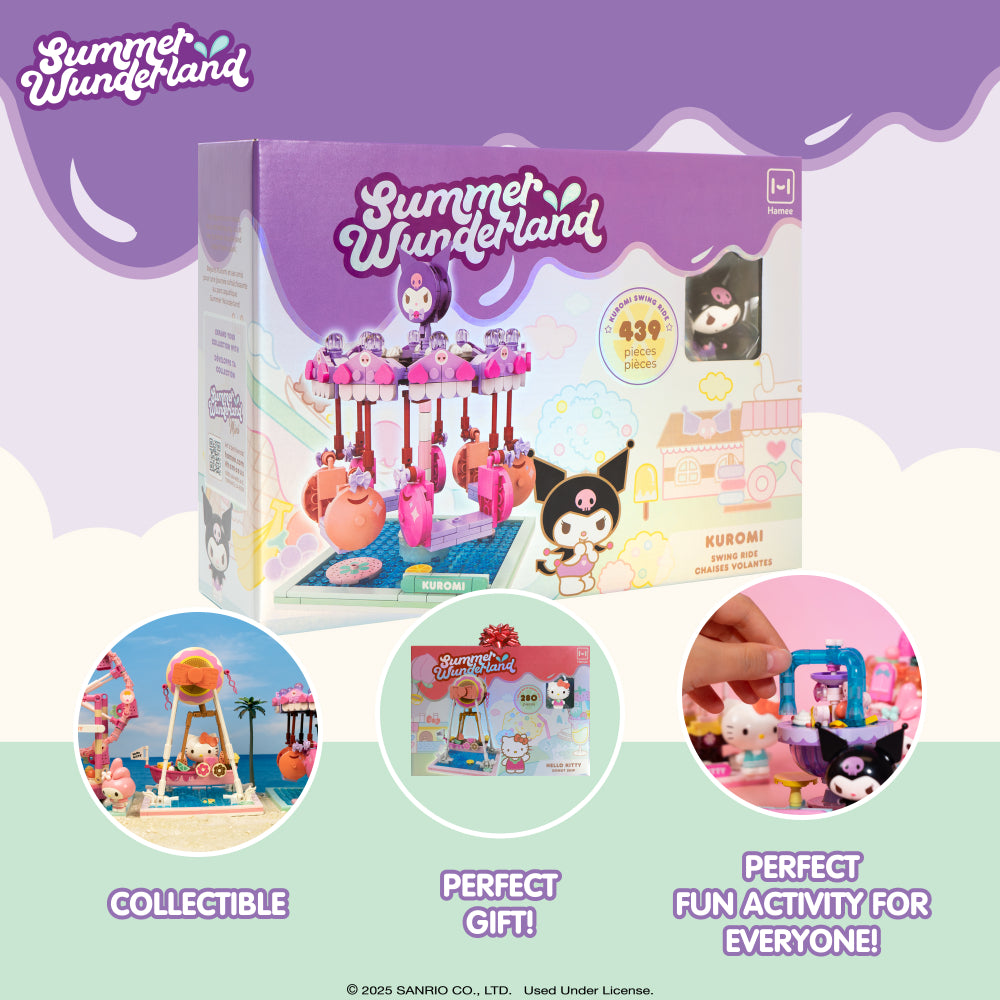 kuromセット Sanrio Building Blocks Summer Wunderland - Kuromi Swing Ride