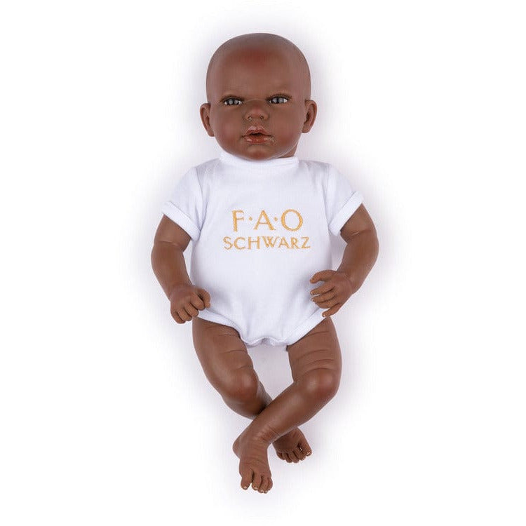 FAO Schwarz Baby Doll Adoption FAO Baby Doll Adoption Doll - Dark Skin with Dark Brown Eyes