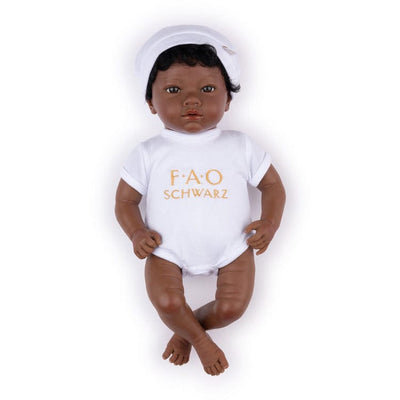 FAO Schwarz Baby Doll Adoption FAO Baby Doll Adoption Doll - Dark Skin with Dark Brown Eyes