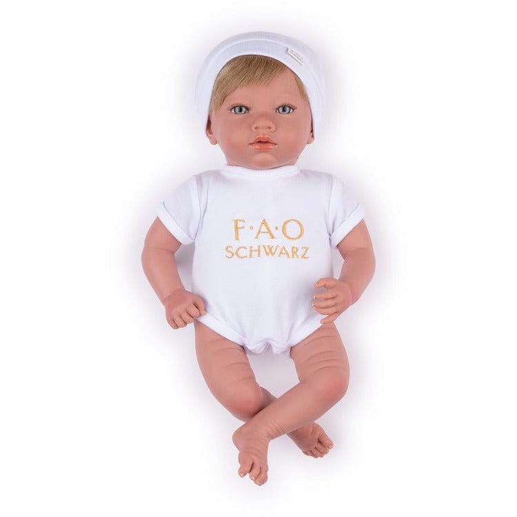 FAO Schwarz Baby Doll Adoption FAO Baby Doll Adoption Doll - Light Skin with Grey Eyes & Blonde Hair
