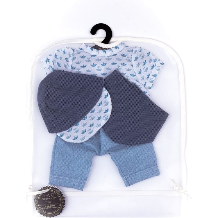 FAO Schwarz Baby Doll Adoption FAO Baby Doll Adoption Outfit - Blue & White