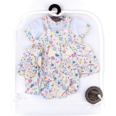 FAO Schwarz Baby Doll Adoption FAO Baby Doll Adoption Outfit - Flower and Rainbow Dungarees
