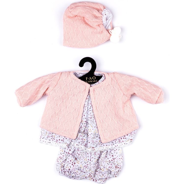 FAO Schwarz Baby Doll Adoption FAO Baby Doll Adoption Outfit - Pink Cardigan