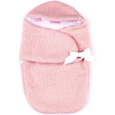 FAO Schwarz Baby Doll Adoption FAO Baby Doll Adoption Swaddle -Pink Wool With Pink Clouds