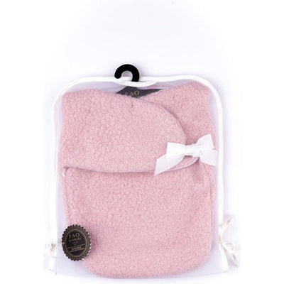 FAO Schwarz Baby Doll Adoption FAO Baby Doll Adoption Swaddle -Pink Wool With Pink Clouds