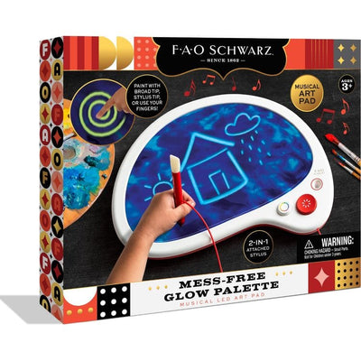 FAO Schwarz Creativity LED Mess-Free Glow Drawing Palette with Built-In Music