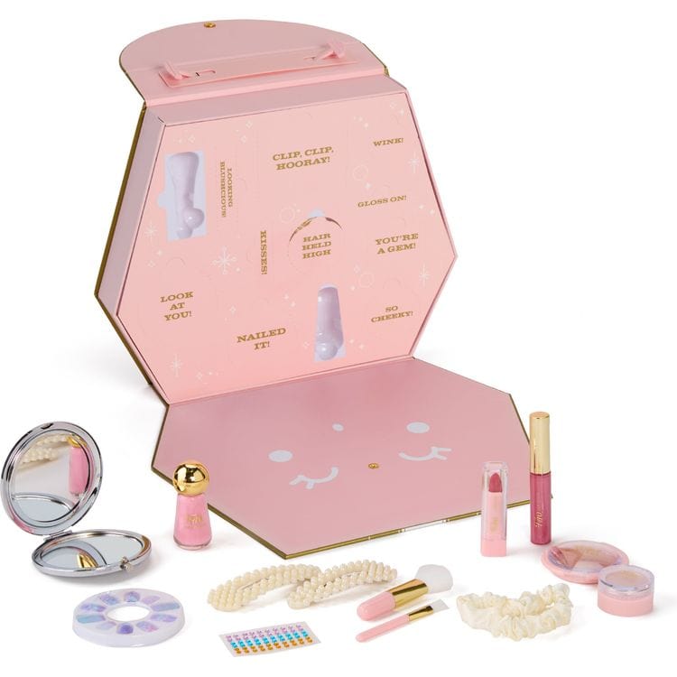 FAO Schwarz Fashion Activity and Roleplay 12 Piece Makeup Surprise Real Makeup Set