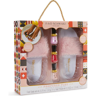 FAO Schwarz Fashion Activity and Roleplay Pampered Play Slipper & Pedicure Set - Pink