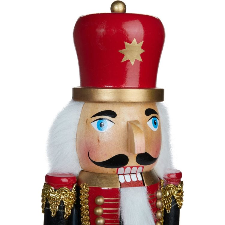 FAO Schwarz Holiday 20 Inch Drumming Wooden Prince Nutcracker