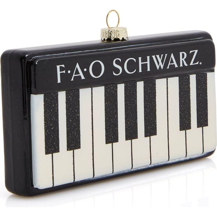 FAO Schwarz Holiday FAO Piano Glass Ornament