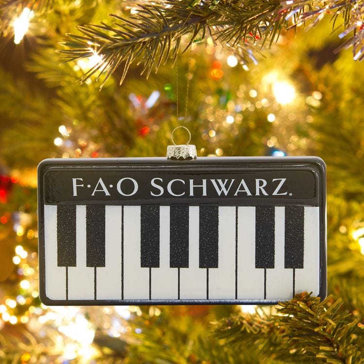 FAO Schwarz Holiday FAO Piano Glass Ornament