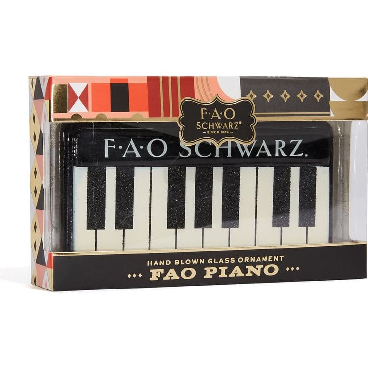 FAO Schwarz Holiday FAO Piano Glass Ornament