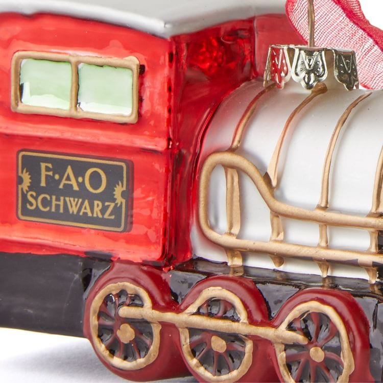 FAO Schwarz Holiday FAO Schwarz Train Glass Ornament