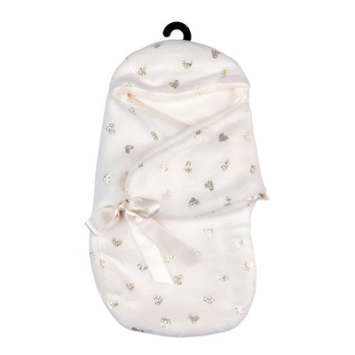 FAO Schwarz My FAO Doll My FAO Doll Swaddle - White With Gold Hearts