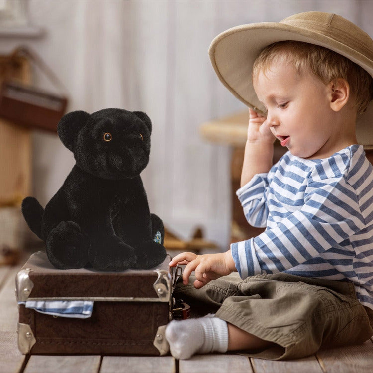 FAO Schwarz Plush 10" Planet Love Recycled Bottle Toy Plush Black Panther