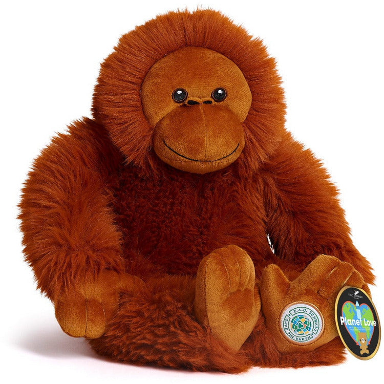 FAO Schwarz Plush 10" Planet Love Recycled Bottle Toy Plush Orangutan