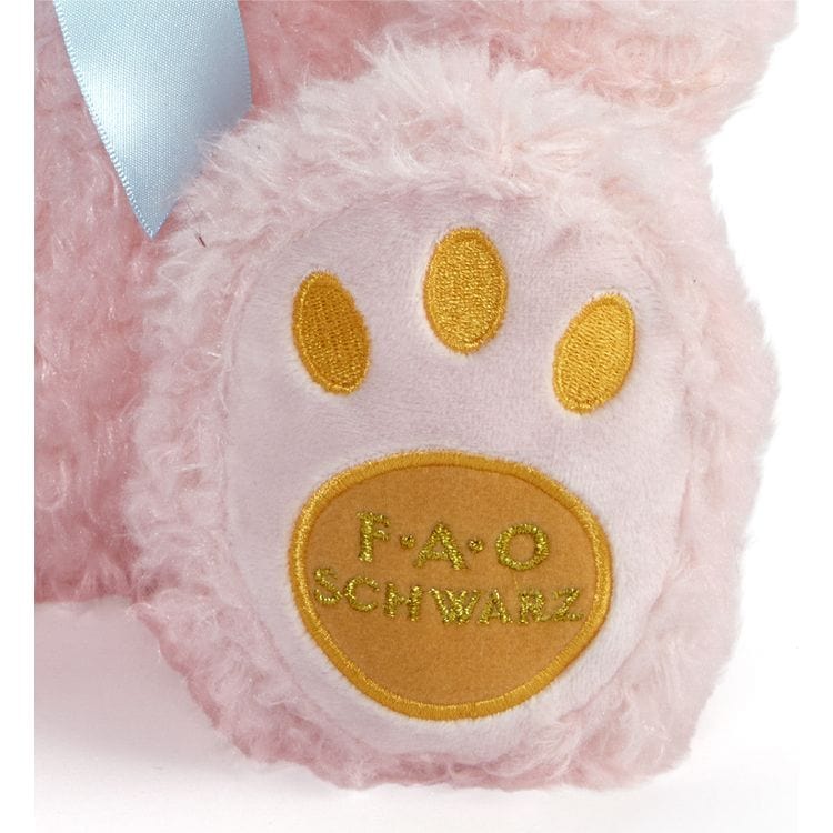 FAO Schwarz Plush 12" Bunny Plush with Orange Footpad - Pink