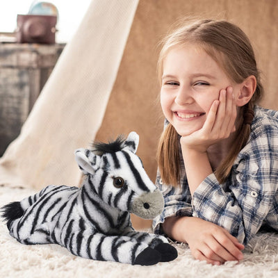FAO Schwarz Plush 15" Adopt A Wild Pal Toy Plush Zebra