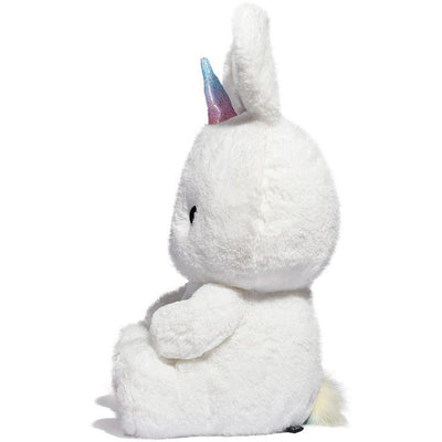 FAO Schwarz Plush 15" Glow Brights Toy Plush LED with Sound Bunnycorn - White