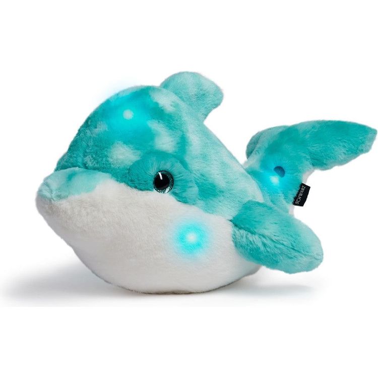 FAO Schwarz Plush 17" Glow Brights Toy Plush LED with Sound Dolphin