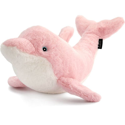 FAO Schwarz Plush 17" Planet Love Recycled Bottle Toy Plush Pink Dolphin
