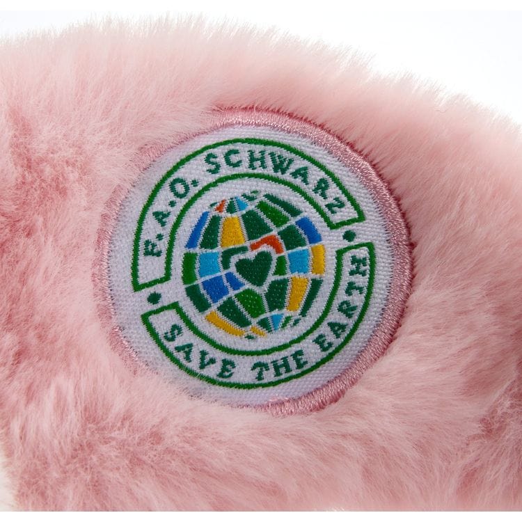 FAO Schwarz Plush 17" Planet Love Recycled Bottle Toy Plush Pink Dolphin