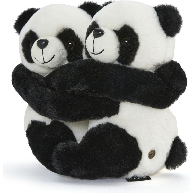 FAO Schwarz Plush 2-Piece 9" Hugging Panda Bears Plush