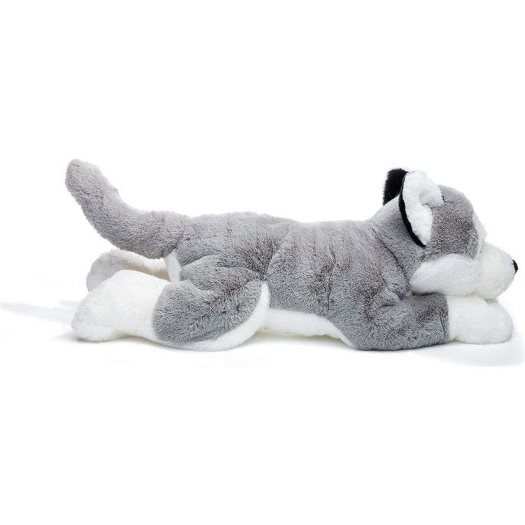 Fao Schwarz Toy Plush Puppy Floppy Husky 10inch - GreyWhite