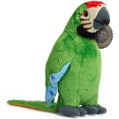 FAO Schwarz Plush 6" Toy Plush Parrot - Green