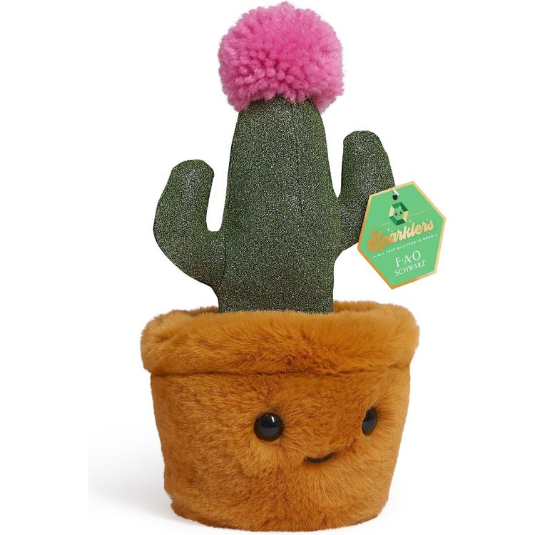 FAO Schwarz Plush 7" Sparklers Toy Plush Plant Saguaro Cactus