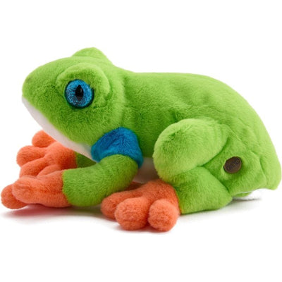 FAO Schwarz Plush 8" Glitter Toy Plush Dart Frog - Green