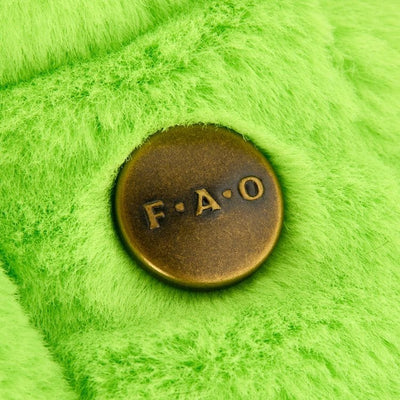 FAO Schwarz Plush 8" Glitter Toy Plush Dart Frog - Green