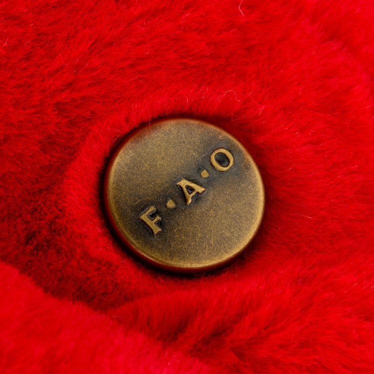 FAO Schwarz Plush 8" Glitter Toy Plush Dart Frog - Red