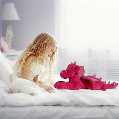 FAO Schwarz Plush Adopt A Pet 15"Dragon  Plush Cuddly Stuffed Animal - Red
