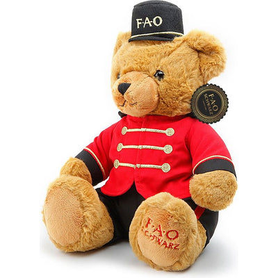 FAO Schwarz Plush Toy Plush Bear Soldier 10 inches