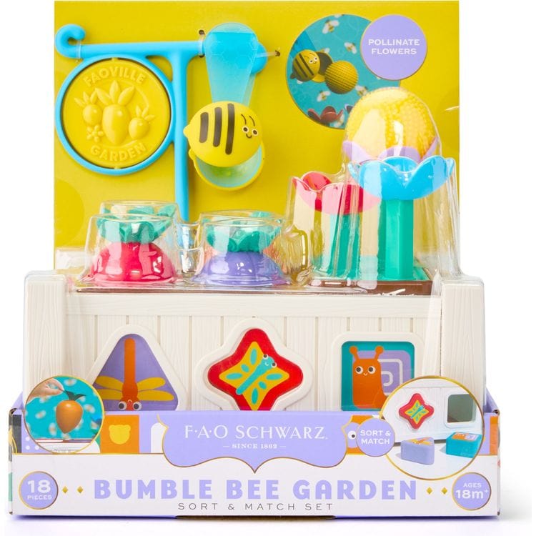FAO Schwarz Preschool Bumble Bee Garden Sort & Match Set