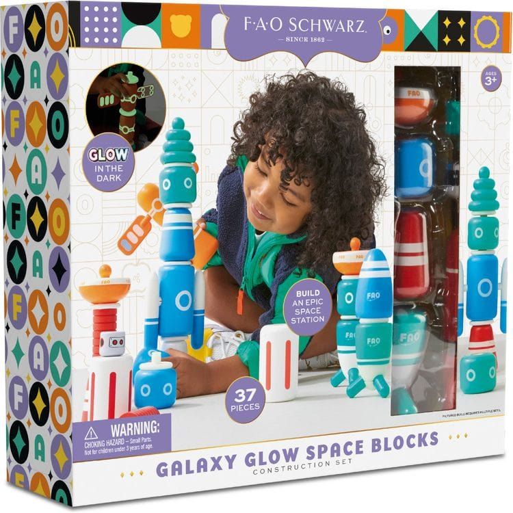 FAO Schwarz Preschool Galaxy Glow Space Blocks Construction Set