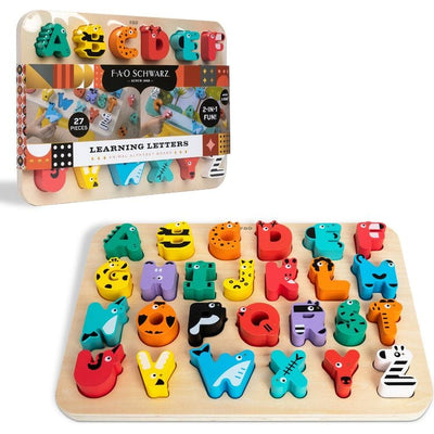 FAO Schwarz Preschool Learning Letters Animal Alphabet Board