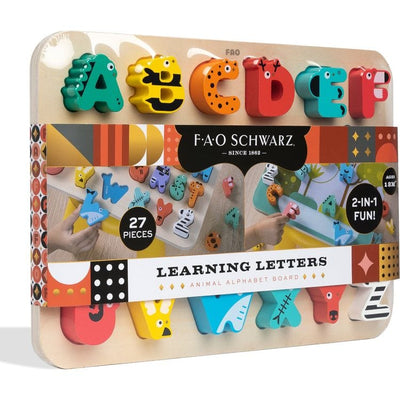 FAO Schwarz Preschool Learning Letters Animal Alphabet Board