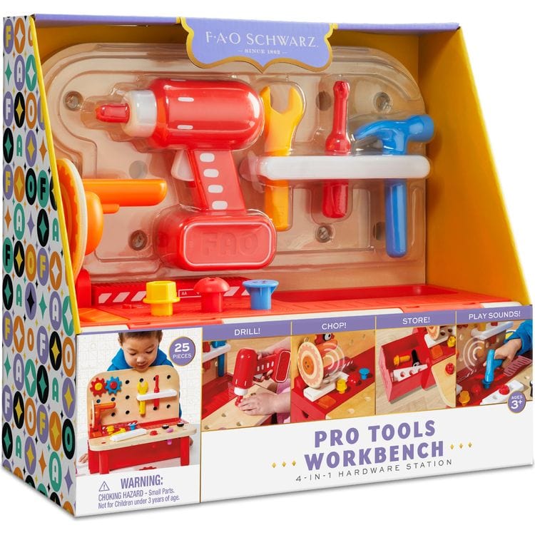 FAO Schwarz Preschool Pro Tools Workbench 4-in-1 Hardware Station