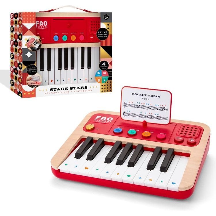 FAO Schwarz Preschool Stage Stars Portable Piano and Synthesizer