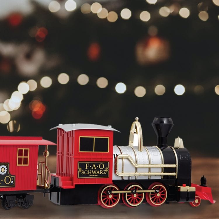 FAO shops Schwartz 30 Piece Motorized 18 Foot Classic Train Set