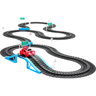 FAO Schwarz Vehicles Build & Race Roadway 287-Piece Flex Track Set