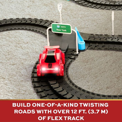 FAO Schwarz Vehicles Build & Race Roadway 287-Piece Flex Track Set