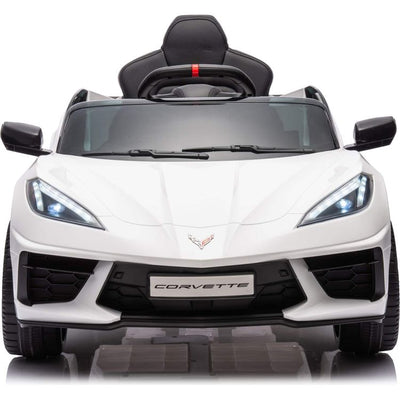 Freddo Outdoor 12V Corvette C8 1-Seater Ride On Car - White