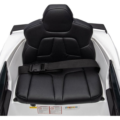 Freddo Outdoor 12V Corvette C8 1-Seater Ride On Car - White