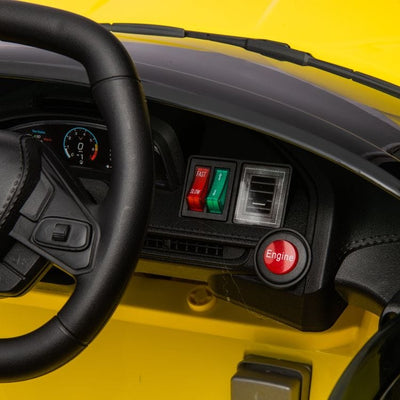 Freddo Outdoor 12V Corvette C8 1-Seater Ride On Car - Yellow