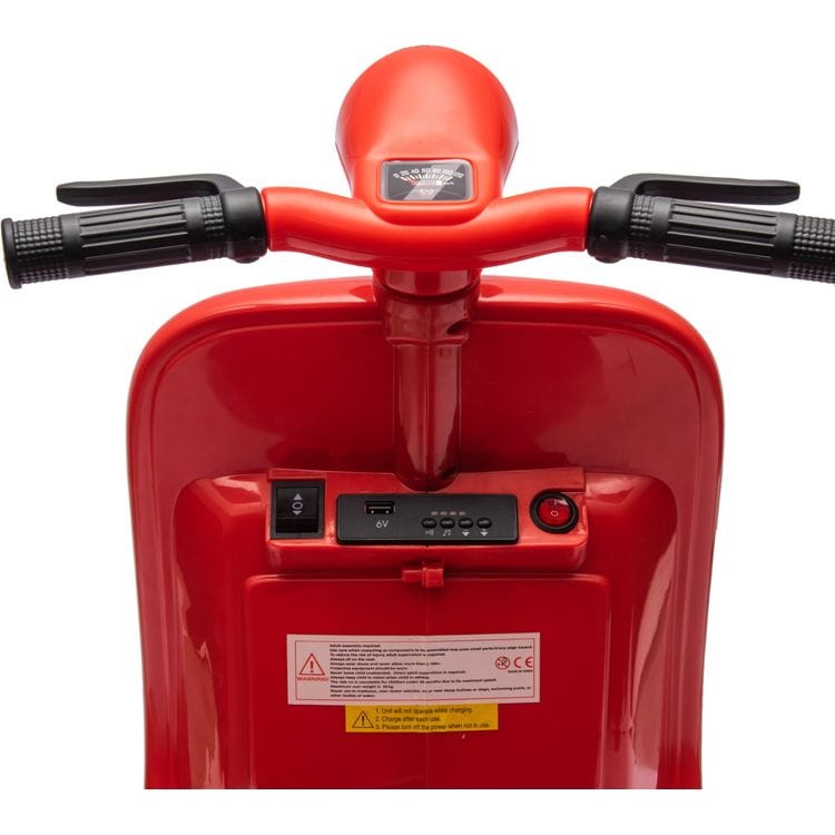 Freddo Outdoor 12V Vespa Electric Ride-On Scooter - Red