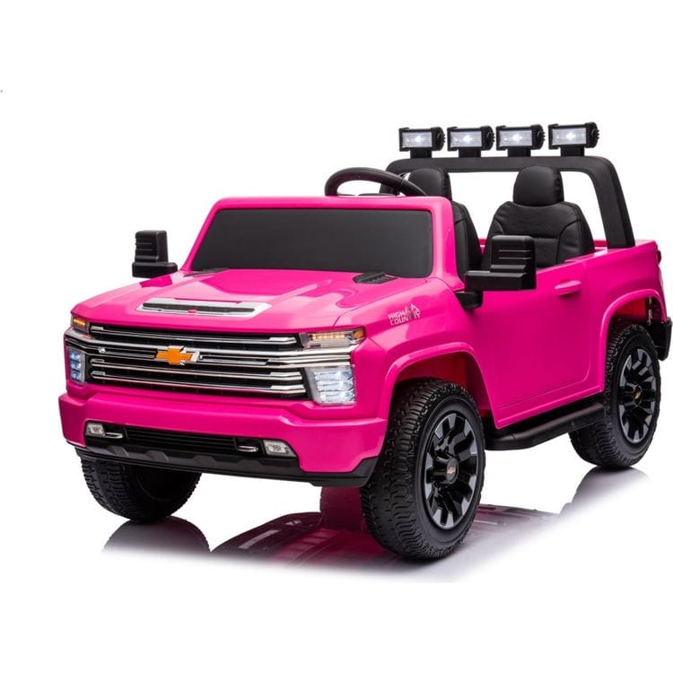 Freddo Outdoor 24V 4x4 Chevrolet Silverado 2 Seater Ride on Truck for Kids - Pink