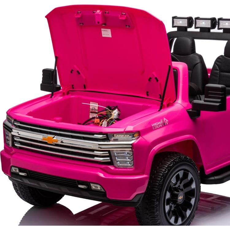 Freddo 24V 4x4 Chevrolet Silverado 2 Seater Ride On Truck Pink